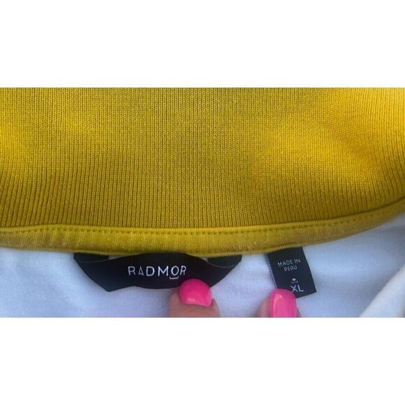 Radmor Golf Size XL Taylor Ombre Polo Shirt Short Sleeve Retro White Yellow - Picture 2 of 3